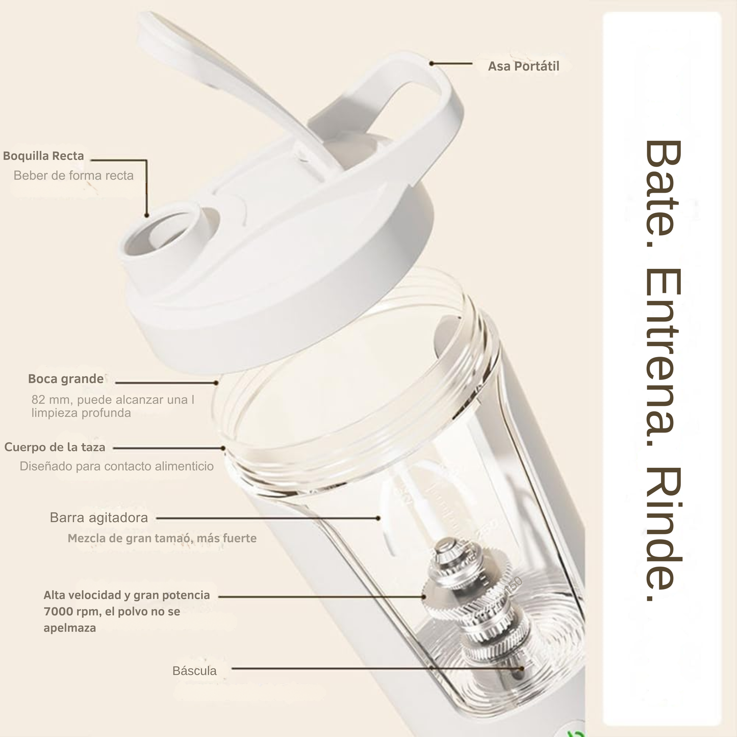 Taza Eléctrica Mezcladora