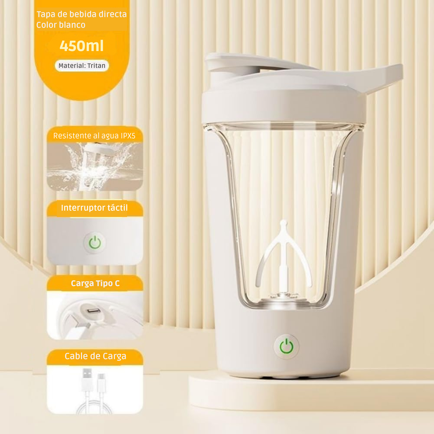 Taza Eléctrica Mezcladora